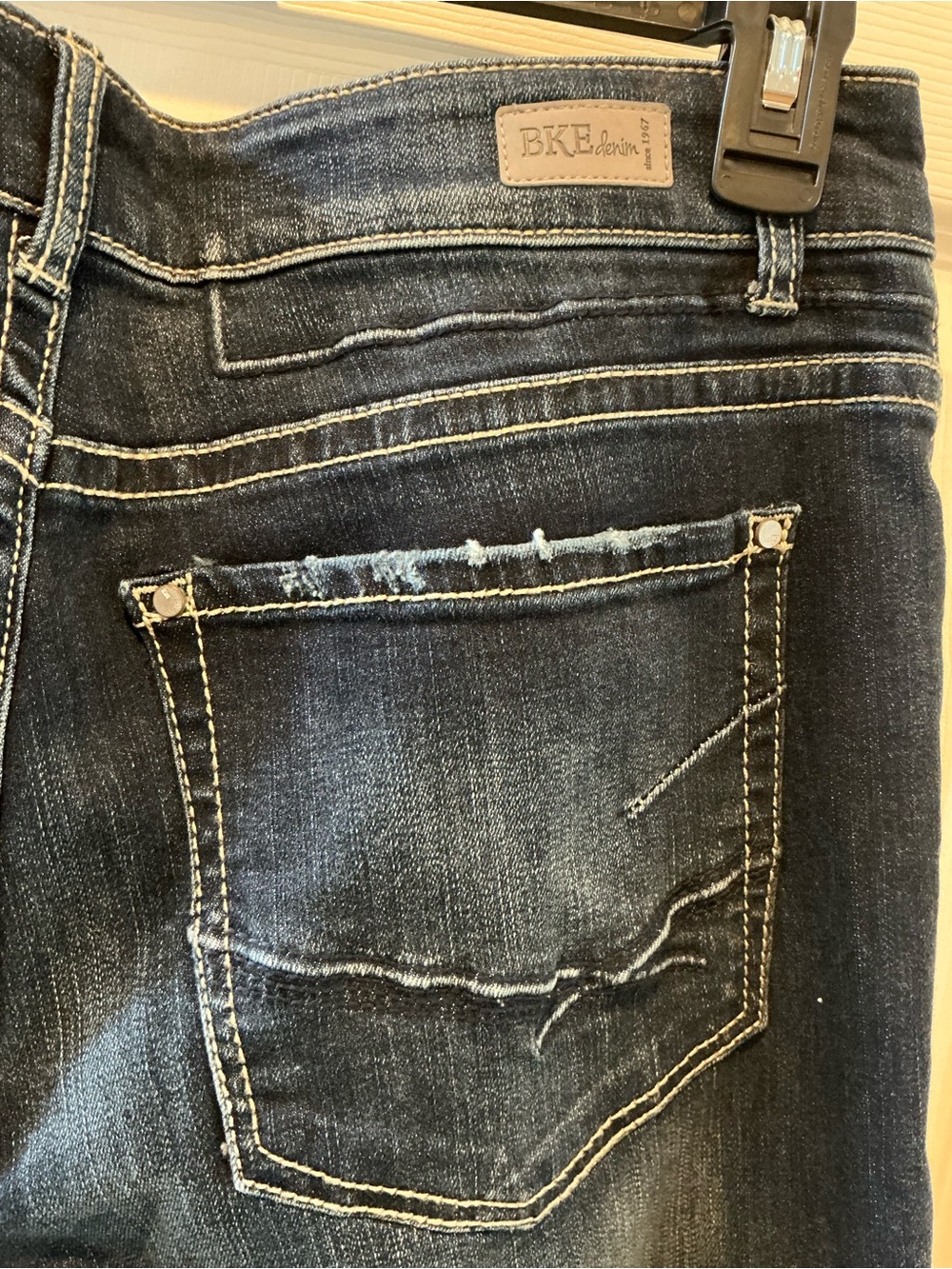 Buckle BKE Festival Stella Stretch Dark Wash Denim Straight Leg Rodeo Cowgirl 31 - Picture 15 of 16